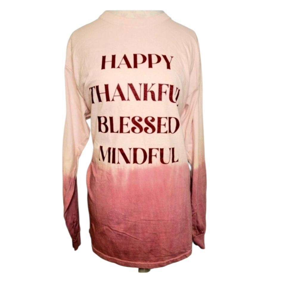 Pink and Red Gradient Long Sleeve Shirt - NWOT